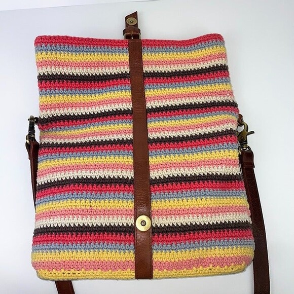 Sundance Anabaglish Yolanda Good Hope Foldover Crochet Colorful Crossbody Bag - Picture 8 of 12